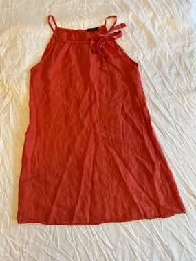 Lungo L’Arno 100% linen shift dress size medium